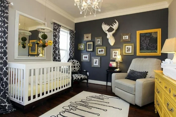 Navy and mustard nursery sale